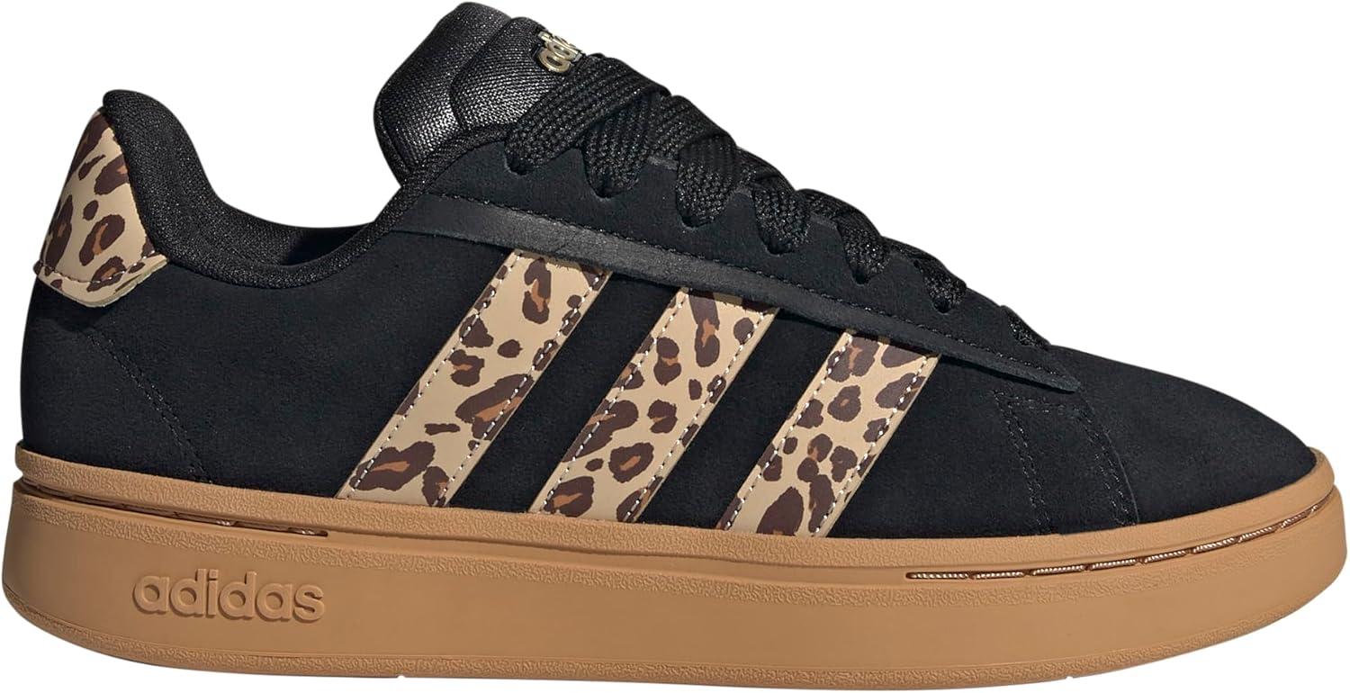 imageadidas Womens Grand Court Alpha 00s SneakersBlackShadow BrownMatte Gold