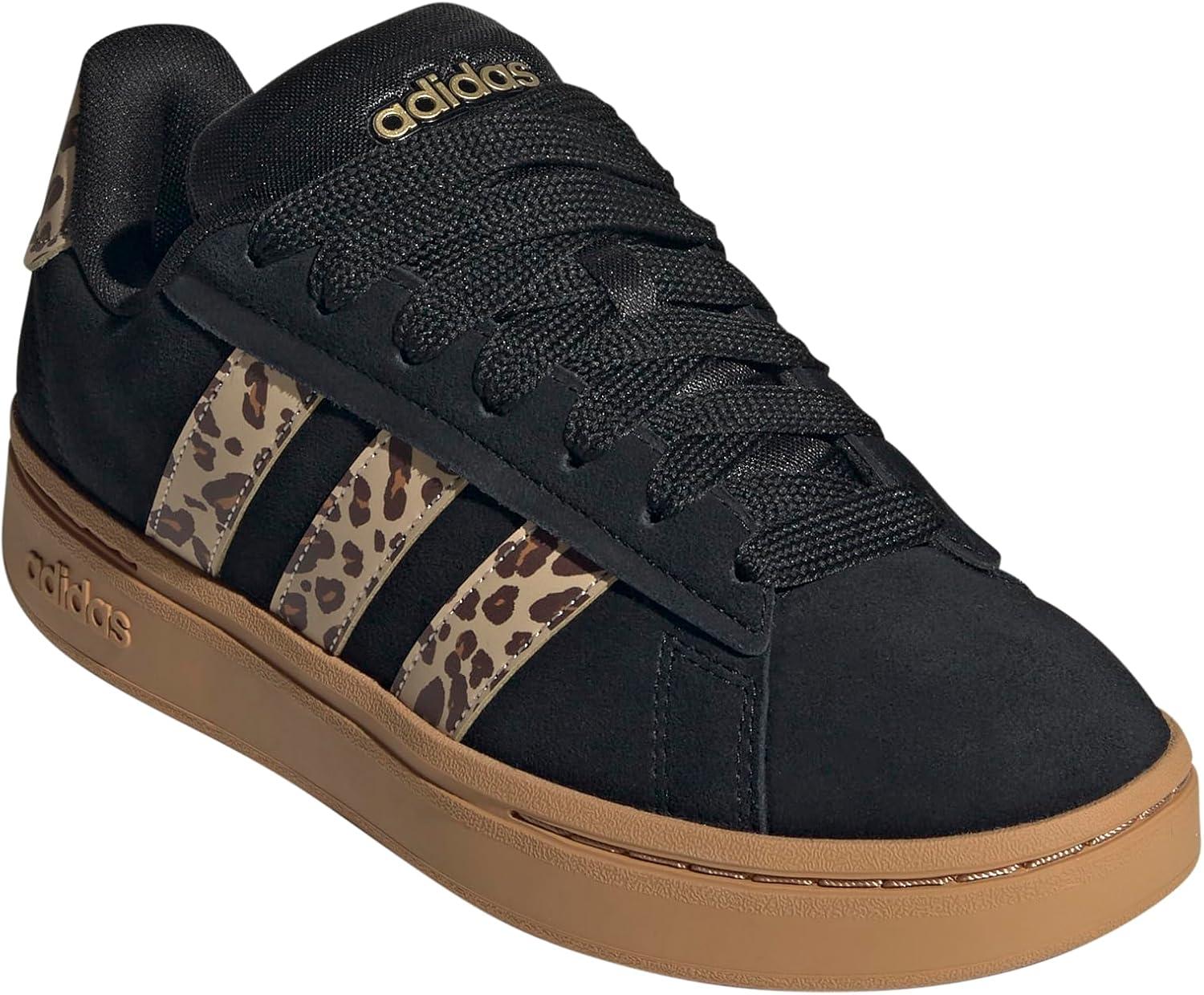 imageadidas Womens Grand Court Alpha 00s SneakersBlackShadow BrownMatte Gold