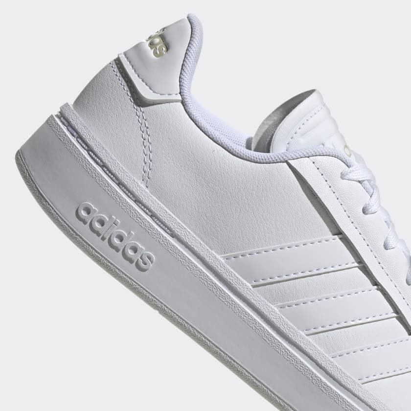imageadidas Womens Grand Court Alpha 00s SneakersCloud WhiteCloud WhiteGold Metallic