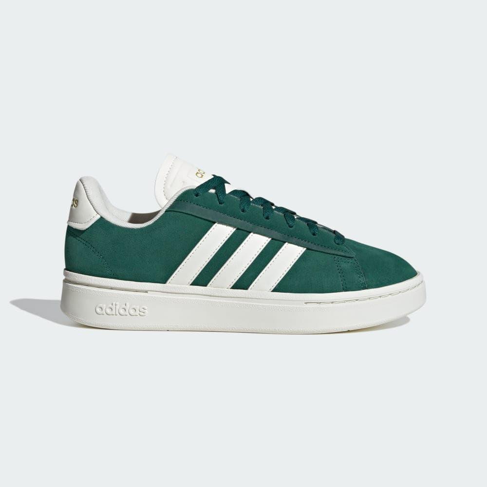 imageadidas Womens Grand Court Alpha 00s SneakersCollegiate GreenOff WhiteGold Metallic