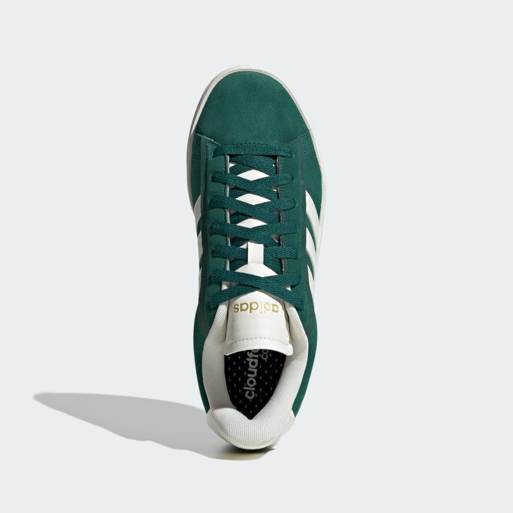 imageadidas Womens Grand Court Alpha 00s SneakersCollegiate GreenOff WhiteGold Metallic