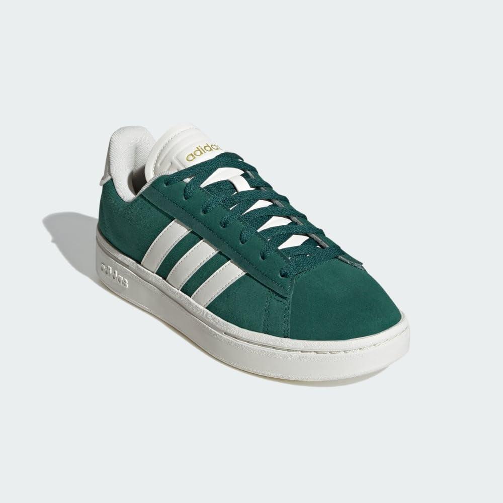 imageadidas Womens Grand Court Alpha 00s SneakersCollegiate GreenOff WhiteGold Metallic