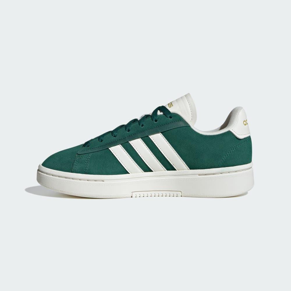 imageadidas Womens Grand Court Alpha 00s SneakersCollegiate GreenOff WhiteGold Metallic