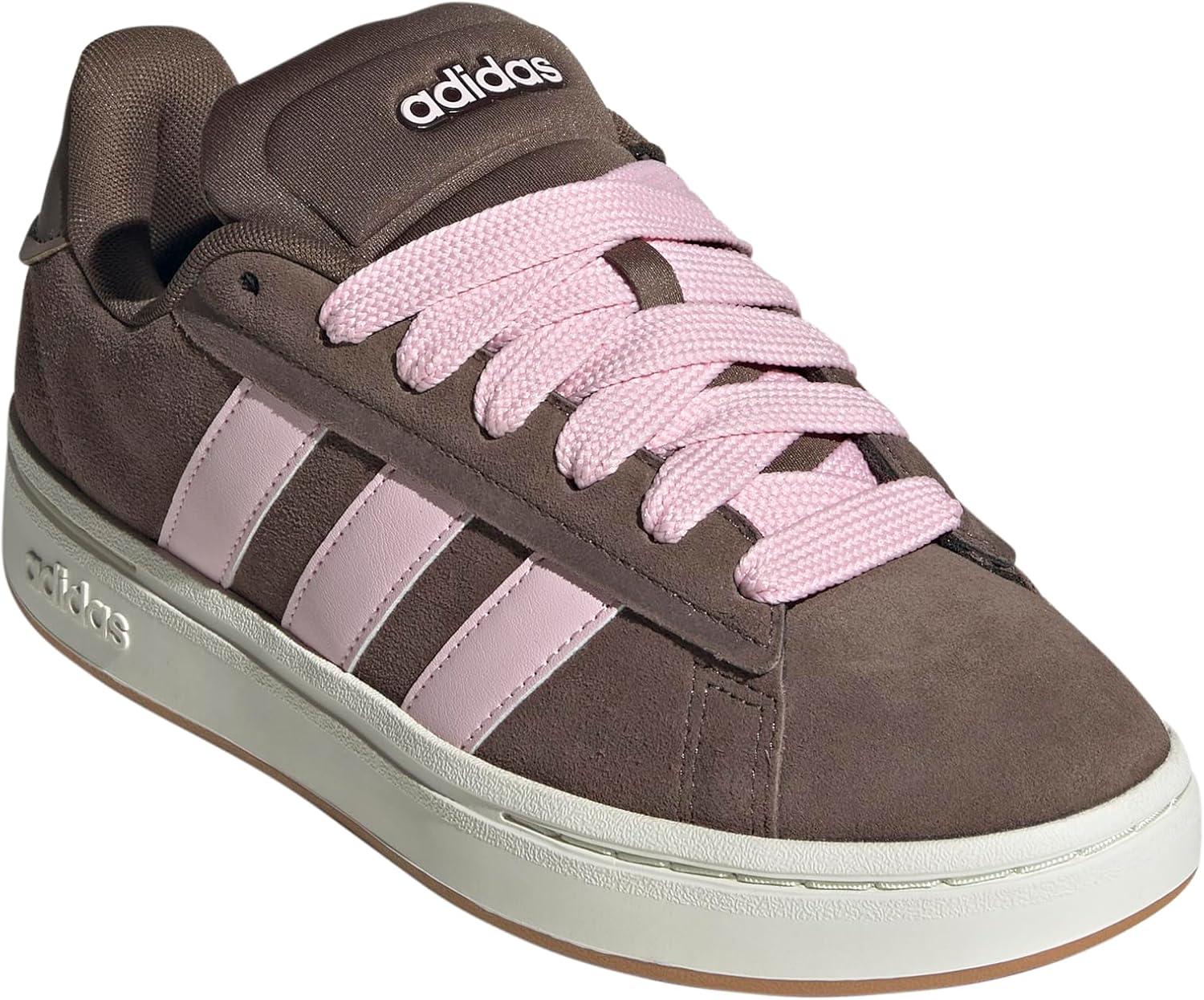 imageadidas Womens Grand Court Alpha 00s SneakersEarth StrataClear PinkGum