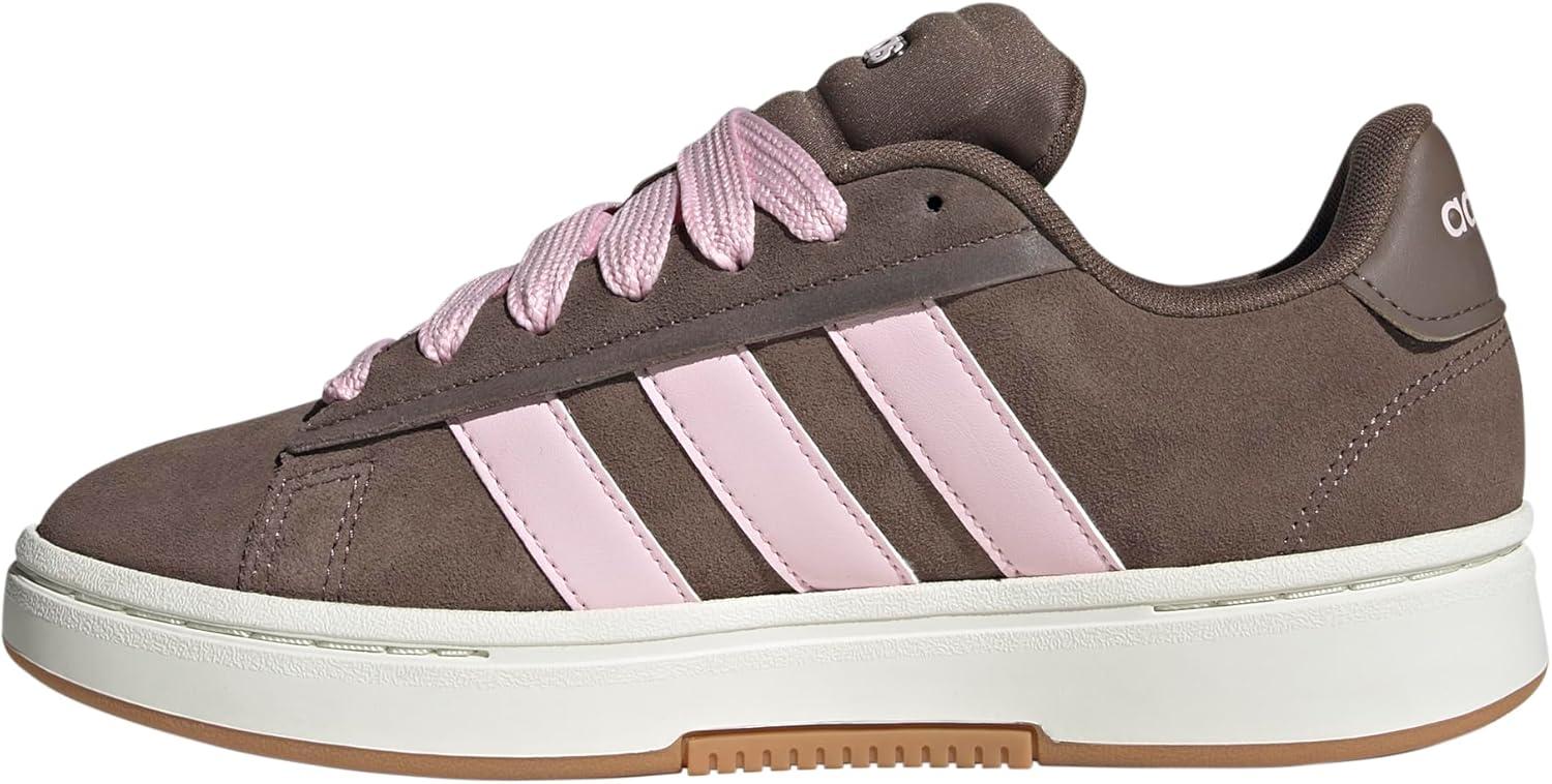 imageadidas Womens Grand Court Alpha 00s SneakersEarth StrataClear PinkGum