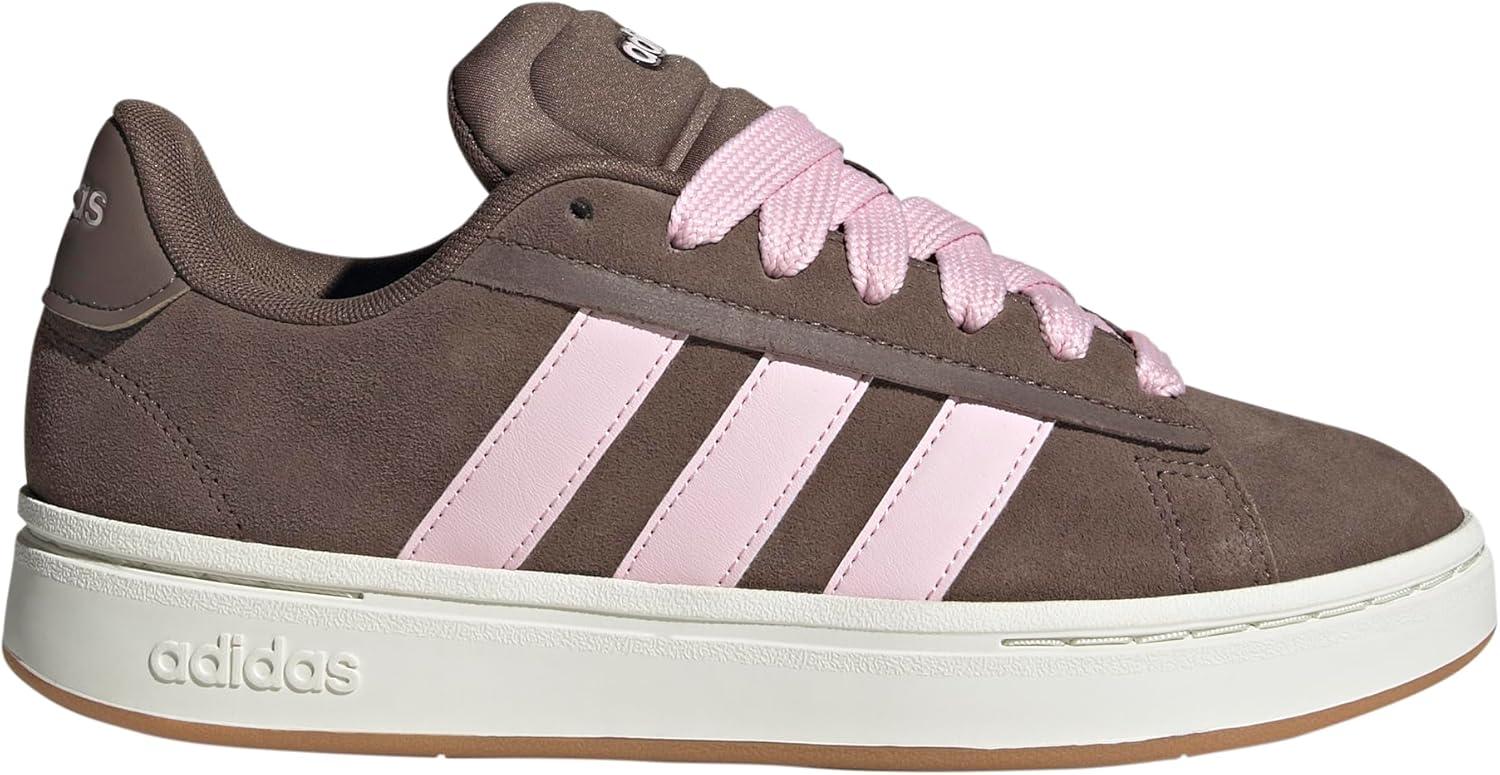 imageadidas Womens Grand Court Alpha 00s SneakersEarth StrataClear PinkGum