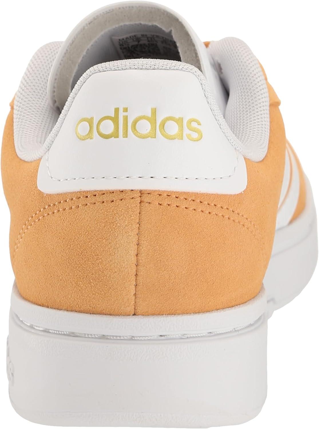 imageadidas Womens Grand Court Alpha 00s SneakersHazy OrangeWhiteGold Metallic