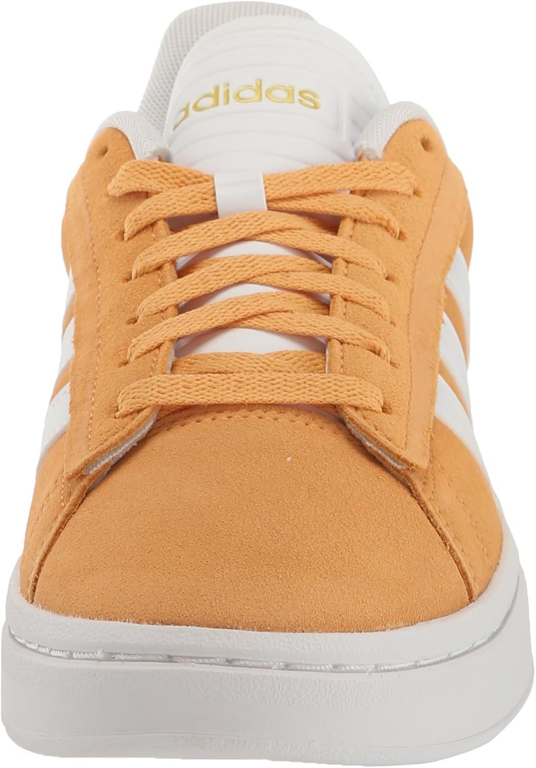 imageadidas Womens Grand Court Alpha 00s SneakersHazy OrangeWhiteGold Metallic