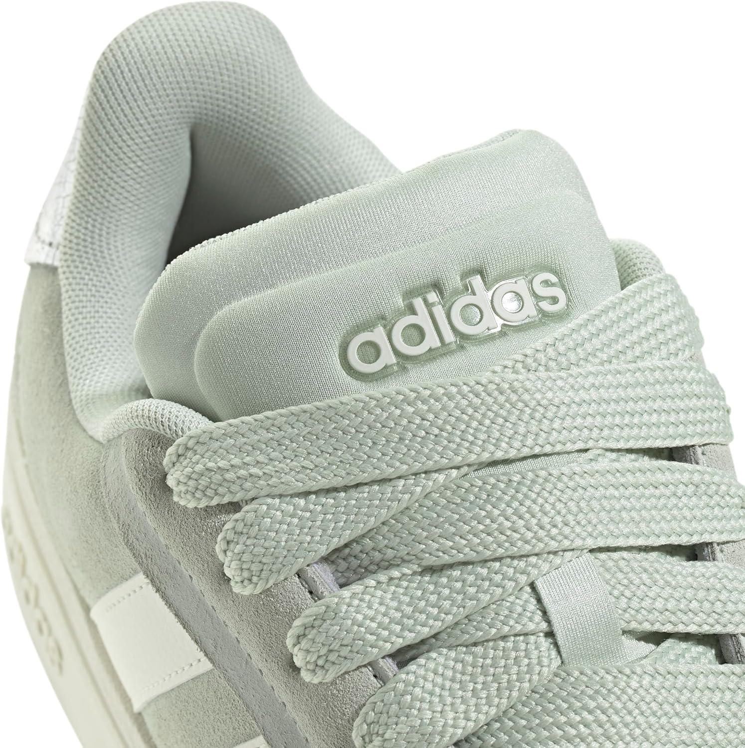 imageadidas Womens Grand Court Alpha 00s SneakersLinen GreenOff WhiteSilver Metallic
