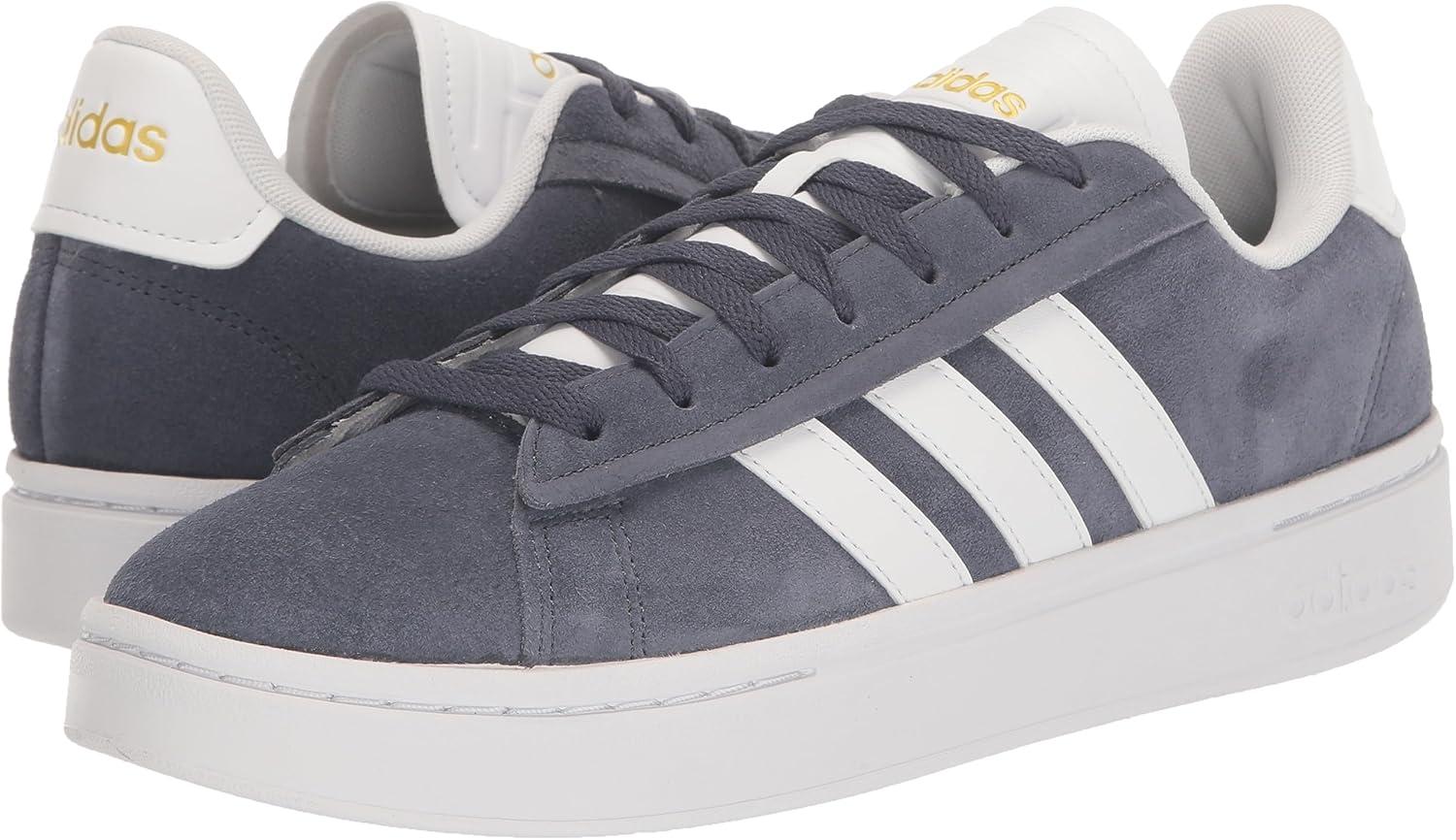imageadidas Womens Grand Court Alpha 00s SneakersShadow NavyWhiteGold Metallic