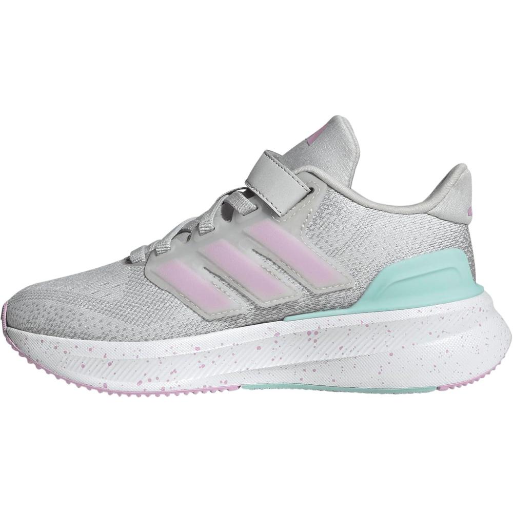 imageadidas UnisexChild Ultrarun 5 Elastic Lace ampamp Strap SneakerGreyBliss LilacSemi Flash Aqua