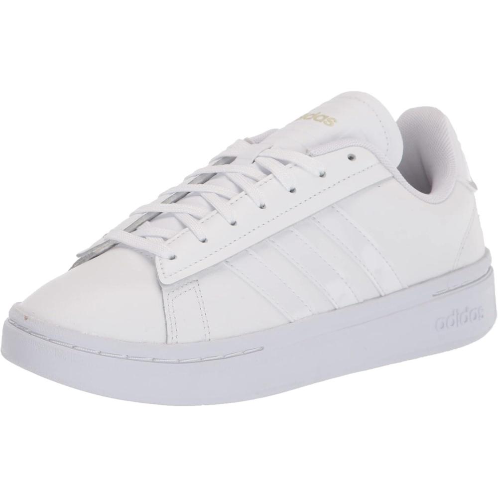 imageadidas Womens Grand Court Alpha 00s SneakersCloud WhiteCloud WhiteGold Metallic