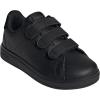 imageAdidas UnisexChild Advantage Base 20 Hook ampamp Loop SneakerCore BlackCore BlackGrey