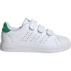 imageAdidas UnisexChild Advantage Base 20 Hook ampamp Loop SneakerWhiteWhiteGreen