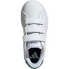 imageAdidas UnisexChild Advantage Base 20 Hook ampamp Loop SneakerWhiteWhiteGreen