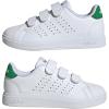 imageAdidas UnisexChild Advantage Base 20 Hook ampamp Loop SneakerWhiteWhiteGreen