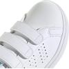 imageAdidas UnisexChild Advantage Base 20 Hook ampamp Loop SneakerWhiteWhiteGreen