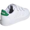 imageAdidas UnisexChild Advantage Base 20 Hook ampamp Loop SneakerWhiteWhiteGreen
