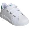 imageAdidas UnisexChild Advantage Base 20 Hook ampamp Loop SneakerWhiteWhiteGreen