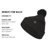 imageAdidas Womens Beanie with Pom  Knit Winter Ballie HatBlackWhitePom