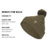 imageAdidas Womens Beanie with Pom  Knit Winter Ballie HatOlive Strata GreenBlackPom