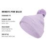 imageAdidas Womens Beanie with Pom  Knit Winter Ballie HatPowder Plum PurpleAurora Plum PurplePom