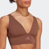 imageAdidas Womens MicroStretch Lounge BraSeamless Comfort ampamp SupportToasted Mocha