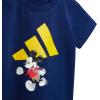 imageadidas Baby Girls Disney Mickey Mouse TShirt SetDark BlueCrew Yellow