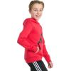 imageadidas Boys Long Sleeve Essential Big Logo Fleece Pullover HoodiePure Ruby