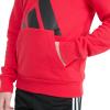 imageadidas Boys Long Sleeve Essential Big Logo Fleece Pullover HoodiePure Ruby