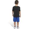 imageadidas Boys Short Sleeve Cotton Tee Shirt and Logo Short SetBlack
