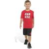 imageadidas Boys Short Sleeve Cotton Tee Shirt and Logo Short SetPure Ruby