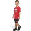 imageadidas Boys Short Sleeve Cotton Tee Shirt and Logo Short SetPure Ruby