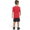 imageadidas Boys Short Sleeve Cotton Tee Shirt and Logo Short SetPure Ruby