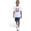 imageadidas Boys Short Sleeve Cotton Tee Shirt and Logo Short SetWhite
