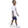 imageadidas Boys Short Sleeve Cotton Tee Shirt and Logo Short SetWhite
