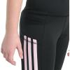 imageadidas Girls 3Stripe LeggingBlack With Pink