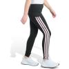 imageadidas Girls 3Stripe LeggingBlack With Pink
