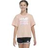imageadidas Girls Short Sleeve Drop Shoulder Graphic Tee ShirtPowder Coral