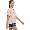 imageadidas Girls Short Sleeve Drop Shoulder Graphic Tee ShirtPowder Coral