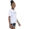 imageadidas Girls Short Sleeve Drop Shoulder Graphic Tee ShirtWhite