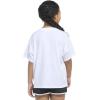 imageadidas Girls Short Sleeve Drop Shoulder Graphic Tee ShirtWhiteMulti
