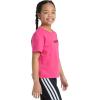 imageadidas Girls Short Sleeve Embroidered TeeShock Pink