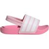 imageadidas Kids Adilette Estrap Slide SandalsClear PinkWhiteBliss Pink