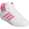 imageadidas Kids Boys Hoops 40 Mid Basketball Sneakers Shoes  Black RedWhitePink FusionGrey
