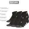imageadidas Low Cut Ankle Socks for Boys and Girls Youth 6Pack Athletic Cushioned and ComfortableBlackOnix GreyWhite
