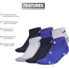 imageadidas Low Cut Ankle Socks for Boys and Girls Youth 6Pack Athletic Cushioned and ComfortableCool Light HeatherCollegiate NavySemi Lucid Blue