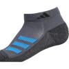 imageadidas Low Cut Ankle Socks for Boys and Girls Youth 6Pack Athletic Cushioned and ComfortableOnix GreyPulse BlueVivid RedStripe
