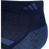 imageadidas Low Cut Ankle Socks for Boys and Girls Youth 6Pack Athletic Cushioned and ComfortableWhiteCollegiate NavyWonder Steel BlueStripe