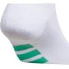 imageadidas Mens All Day Training No Show Socks Engineered for Sport Performance with Targeted Cushioning for Running 3PairWhiteSemi Court GreenDark Blue